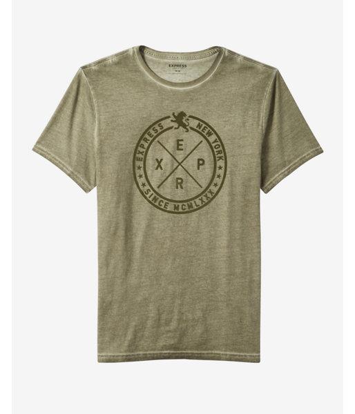 Express Mens Burnout Circle Graphic Tee