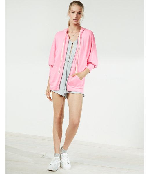 Express Oversized Zip Front Hoodie