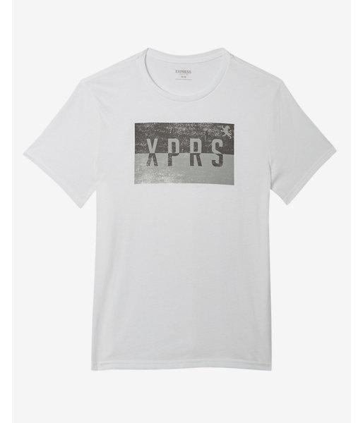 Express Mens Half View Express Logo Crew Neck Graphic Tee