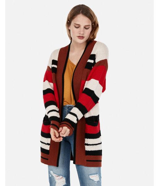 Express Womens Striped Wedge Cover-up