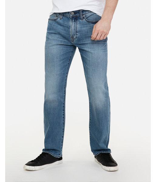 Express Mens Relaxed Original Soft Cotton Medium Wash Jeans