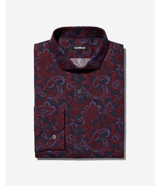 Express Mens Slim Paisley Dress