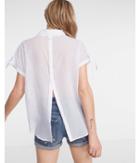 Express Womens Button Back Cotton Top