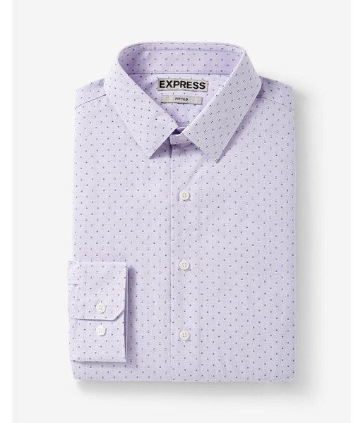Express Fitted Micro Dot Cotton Dress