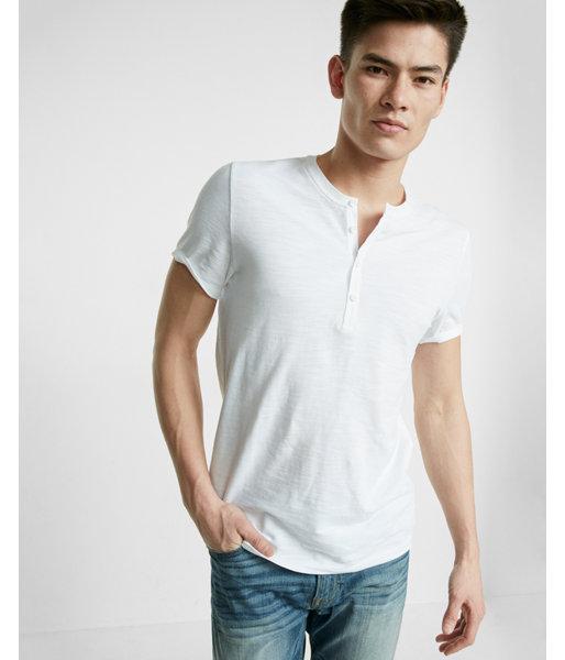 Express Mens Slub Pique Henley