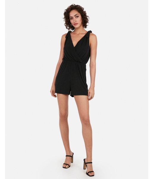 Express Womens Tie Strap Sleeveless Romper