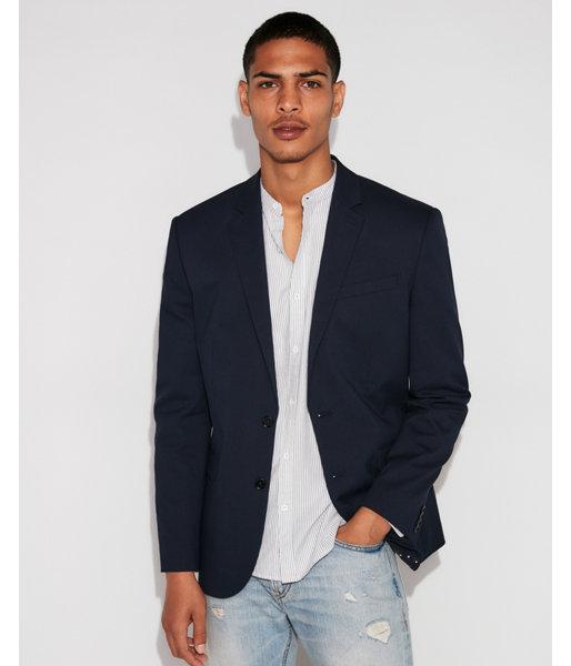 Express Mens Slim Navy Blazer