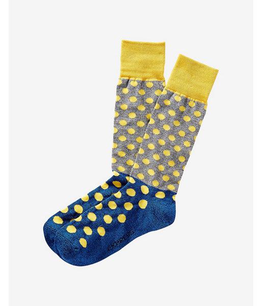 Express Mens Marl Color Block Polka Dot Dress