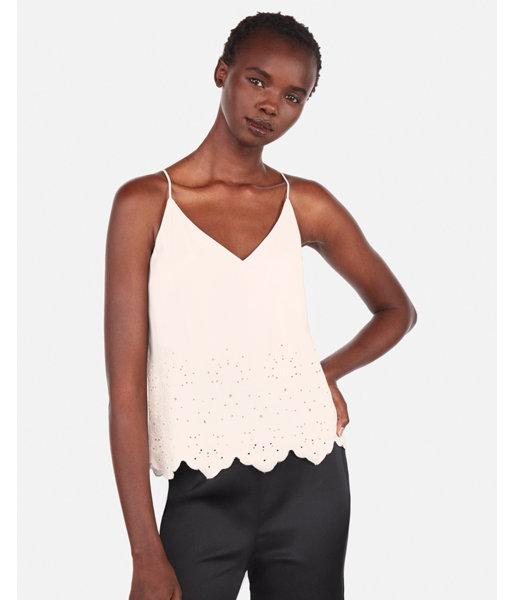 Express Womens Embroidered Eyelet Downtown Cami