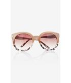 Express Women's Sunglasses Squared Ombre Animal Print Cat Eye
