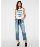 Express Womens Smoothies Coffee Kombucha Tequila Distressed Tank