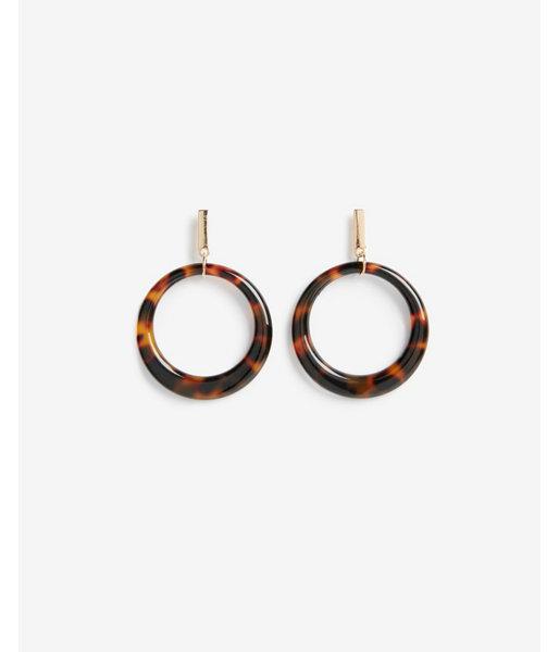 Express Womens Tortoiseshell Post Back Drop Earrings