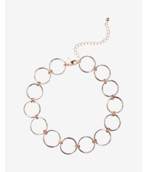 Express Womens Circle Link Choker Necklace