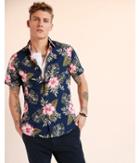 Express Mens Soft Wash Flower Short Sleeve Cotton