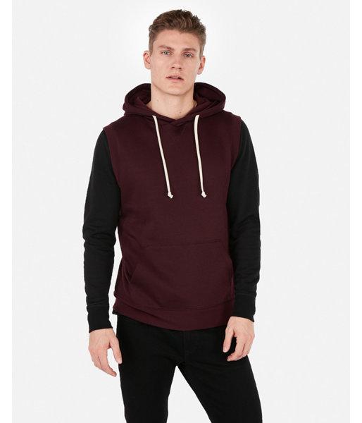 Express Mens Exp Weekend Sleeveless Popover Hoodie