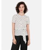 Express Womens Polka Dot Tie Front Puff