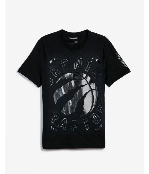 Express Mens Toronto Raptors Nba Foil Graphic Tee