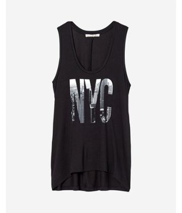 Express Womens Express One Eleven Nyc Graphic Tank