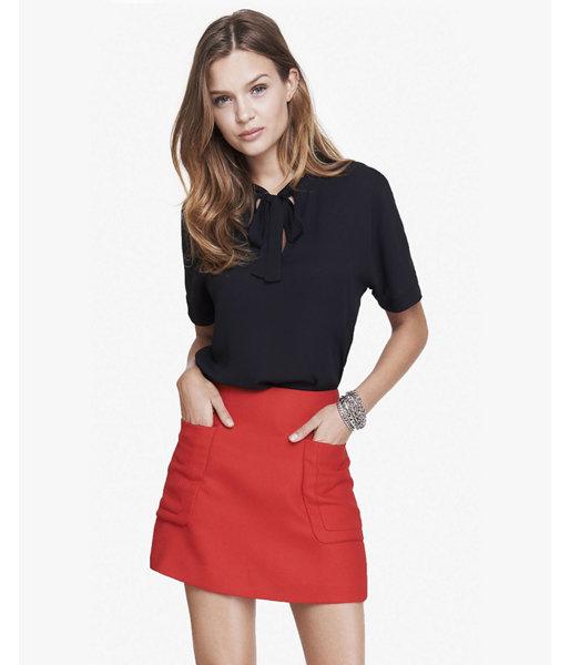 Express Womens Tie Front Short