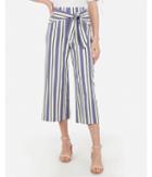 Express Womens Striped Knot Front Cropped Culottes