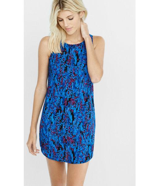 Express Women's Tanks Floral Stripe Print Deep V-back Tank Dress