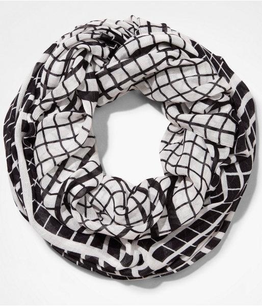 Express Womens Grid Pattern Infinity Scarf