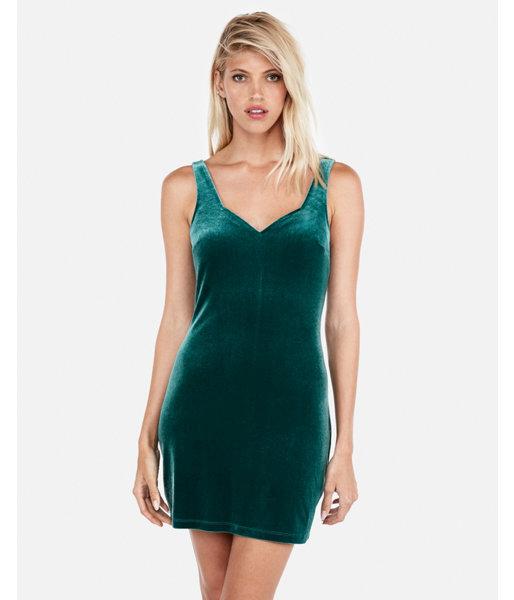 Express Womens Velvet Sweetheart Sleeveless Dress
