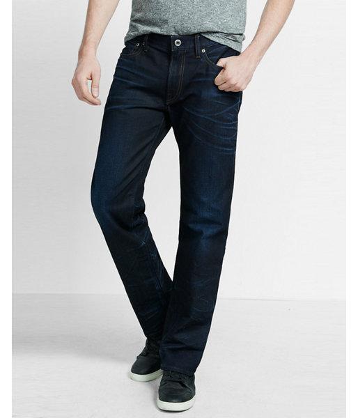 Express Mens Loose Boot Dark Jeans