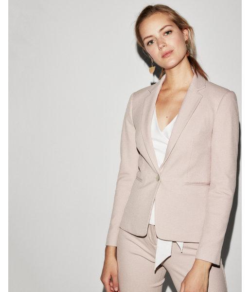 Express Womens Waffle Pique One Button Blazer