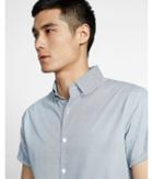 Express Fitted Micro Oval Print Short Sleeve Cotton