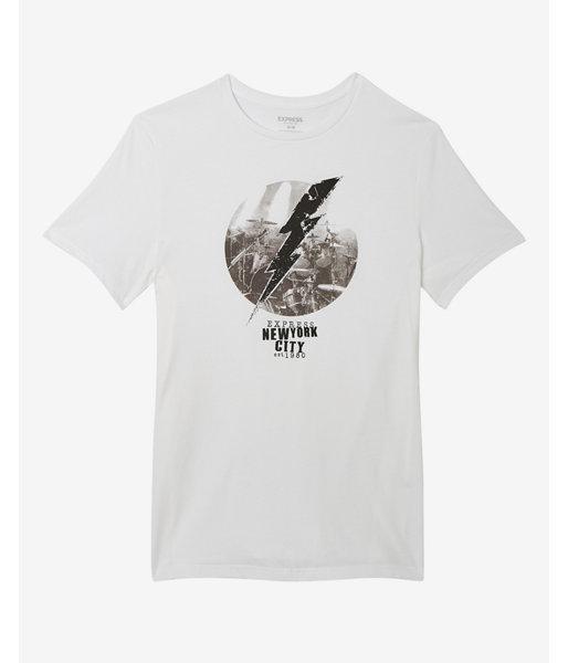 Express Lightning Bolt Crew Neck Graphic Tee