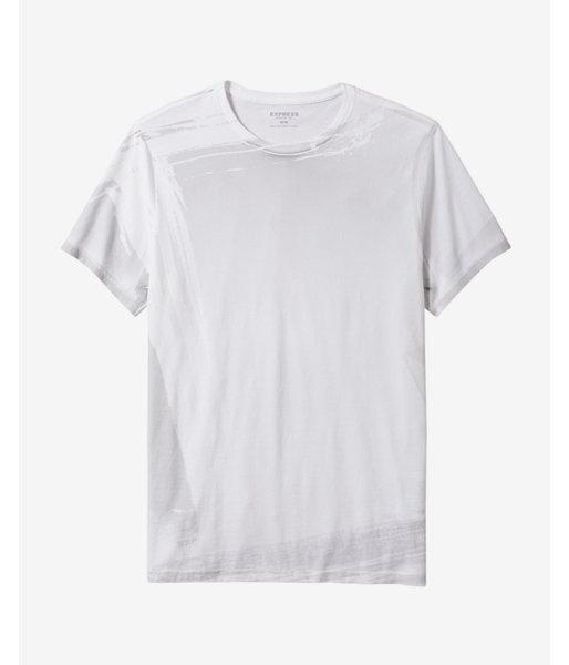 Express Mens Horizontal Brushstrokes Graphic T-shirt