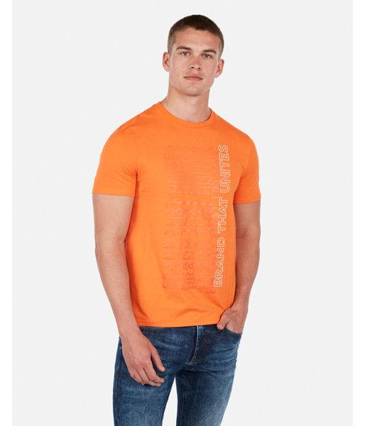 Express Mens Brand That Unites Logo Crew Neck Graphic Tee