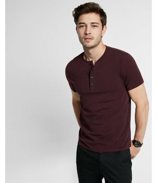 Express Piped Flex Stretch Signature Henley