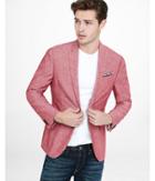 Express Mens Red Linen-cotton Photographer Jacket