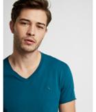 Express Small Lion Jersey V-neck Tee
