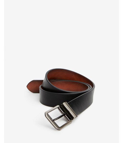 Express Mens Reversible Angled Prong Buckle Belt
