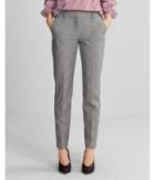 Express Womens Plaid Mid Rise Columnist Ankle Pant