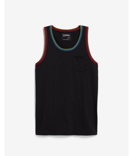 Express Mens Love Unites Rainbow Trim Tank