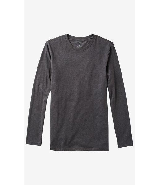 Express Men's Tees Dark Gray Tall Long Sleeve Crew Neck Tee