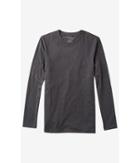 Express Men's Tees Dark Gray Tall Long Sleeve Crew Neck Tee