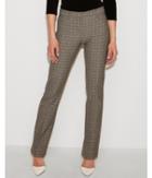 Express Womens Petite Mid Rise Plaid Barely Boot Columnist Pant