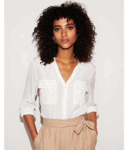 Express Womens Y-neck City Shirt By Express