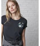 Express Womens Wild Flowers Embroidery Tee