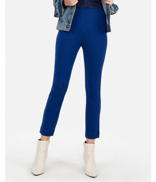 Express Womens High Waisted Ponte Knit Cropped