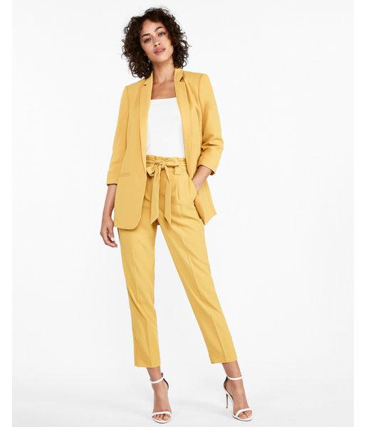 Express Womens Rolled Sleeve Boyfriend Blazer