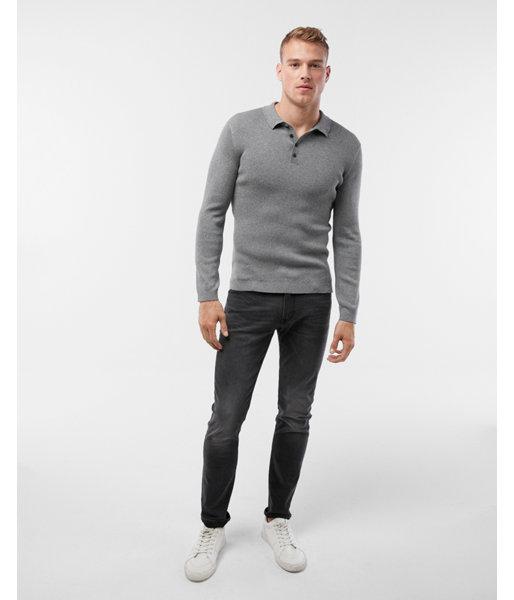 Express Mens Long Sleeve Polo