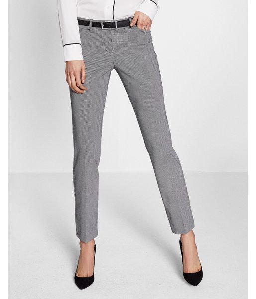 Express Womens Mid Rise Dobby Editor Ankle Pant