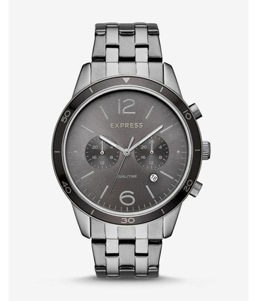 Express Mens Gunmetal Multi-function Bracelet Whittier Watch