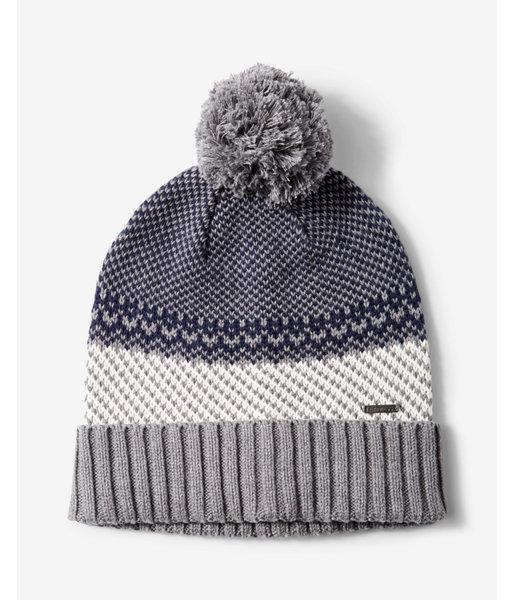 Express Mens Fair Isle Turnback Pom Beanie